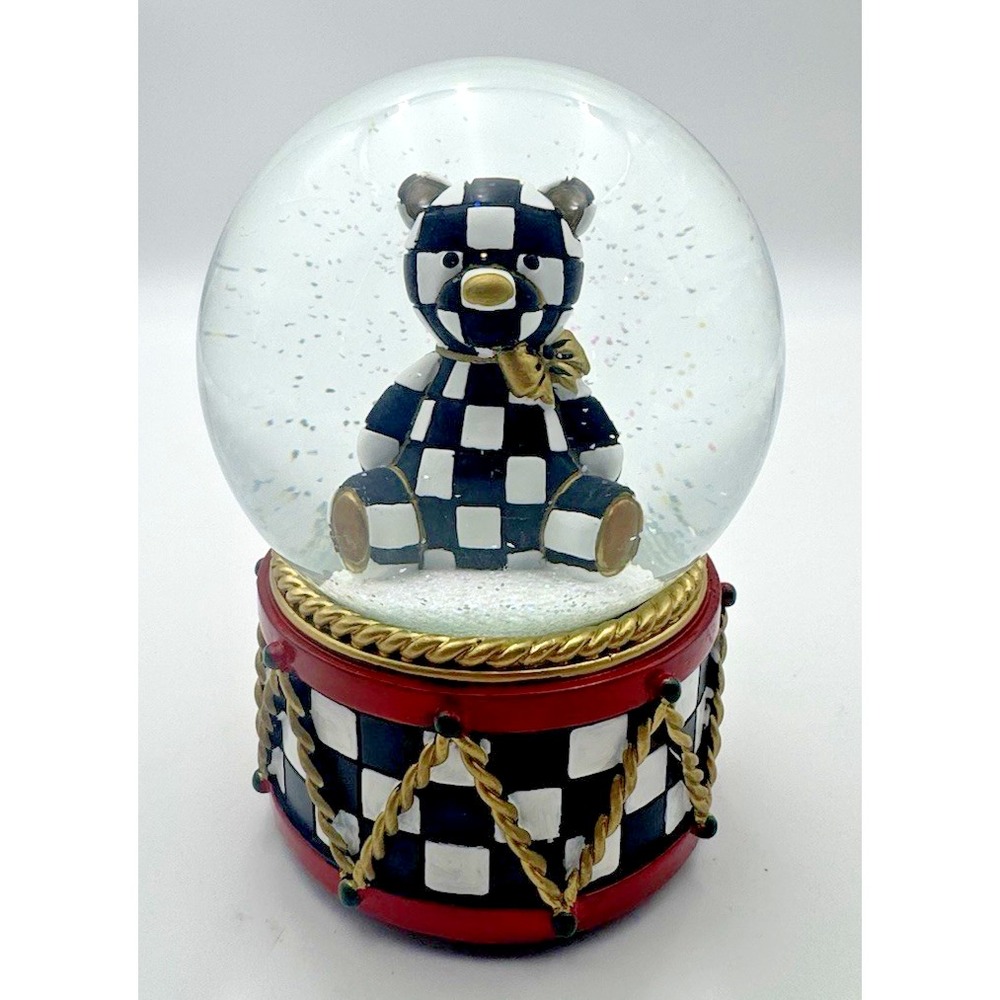 MacKenzie-Childs Courtly Bear Musical Snow Globe – NEW IN BOX